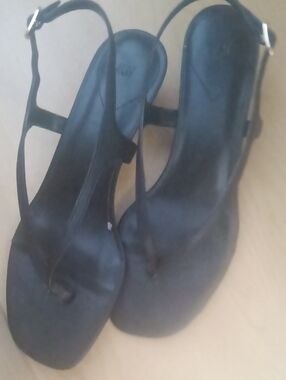 H&M Black Strappy T‑Bar Slingback Sandals